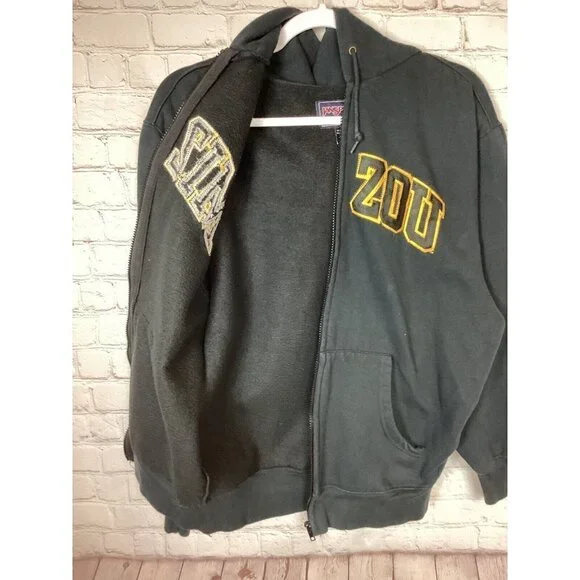 Missouri Tigers Long Sleeve Zip Up Fleece Lined Hooded Sweatshirt Jacket, Sz M - Picture 3 of 6